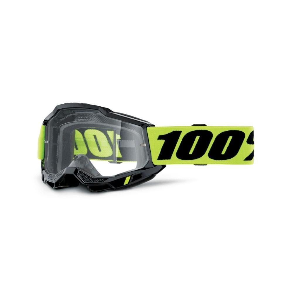 100% Accuri 2 OTG Goggle Neon Yellow - Clear Lens