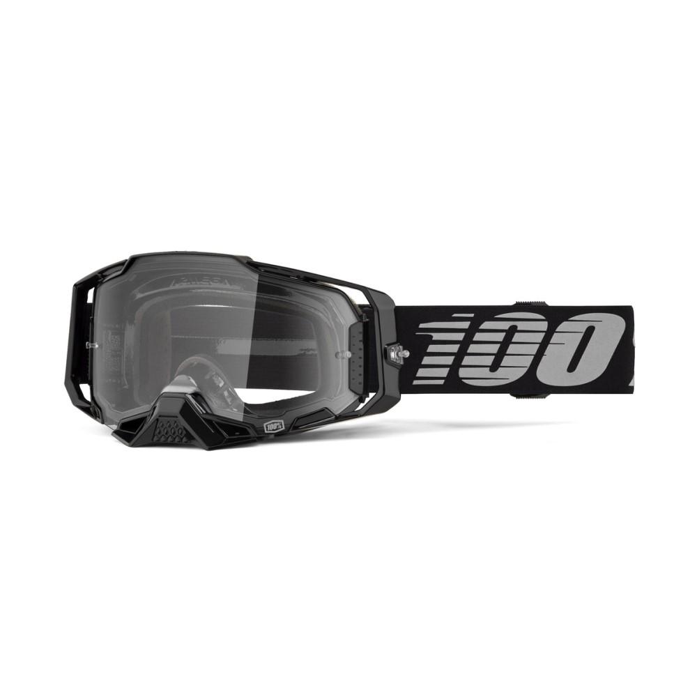 100% Armega Goggle Black - Clear Lens