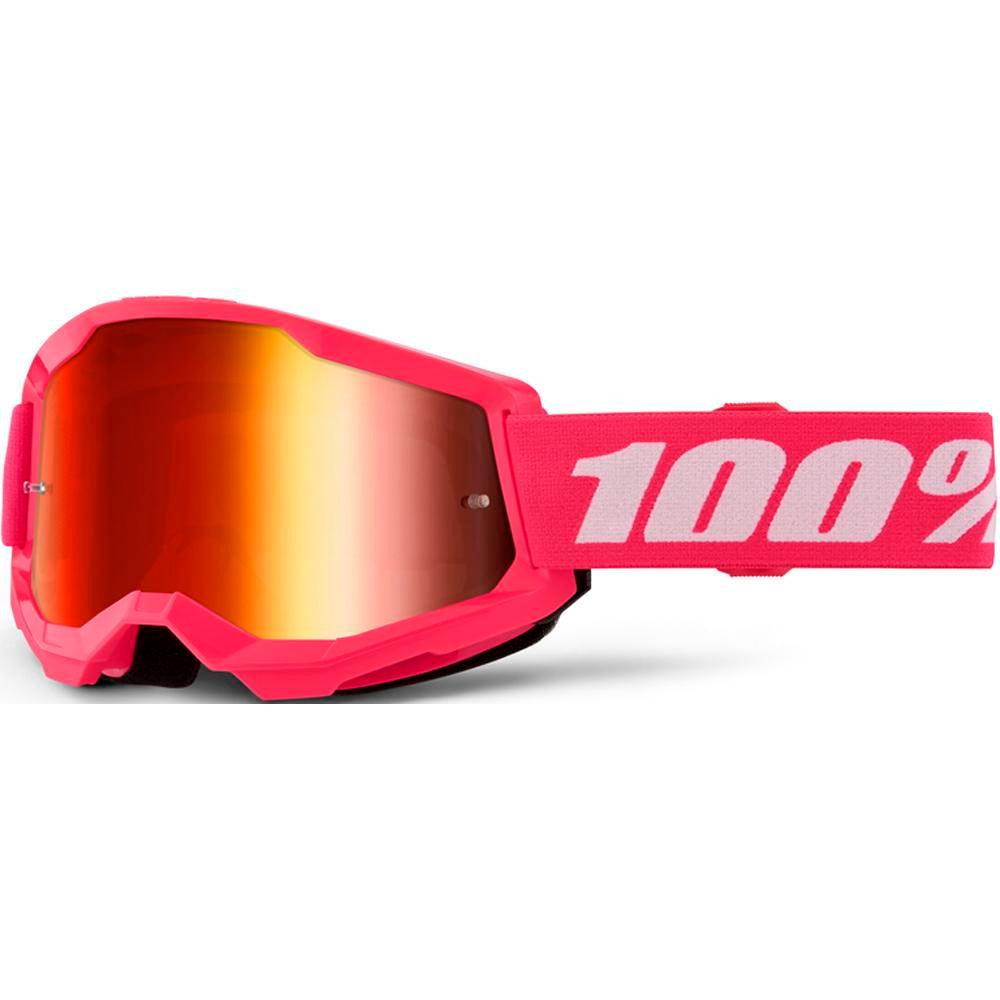 100% Strata2 Goggle Pink - Mirror Red Lens