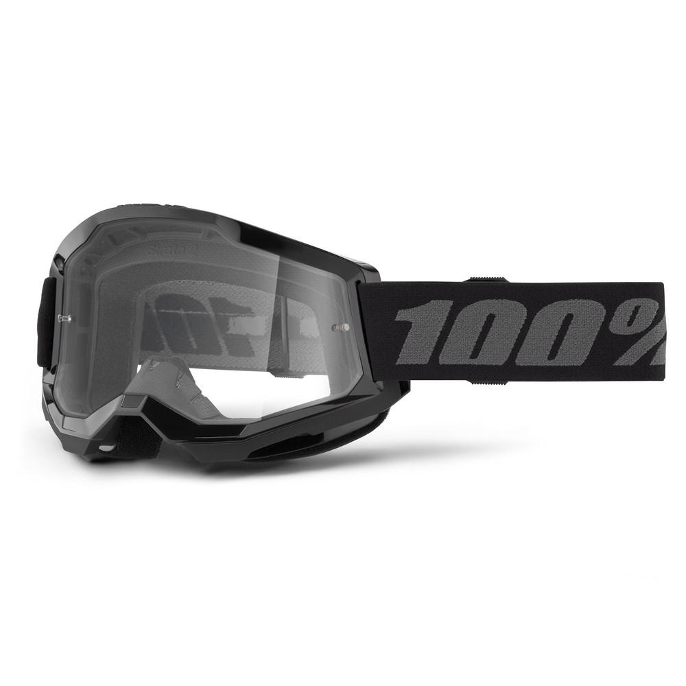 100% Strata2 JUNIOR Goggle Blk - Clear Lens