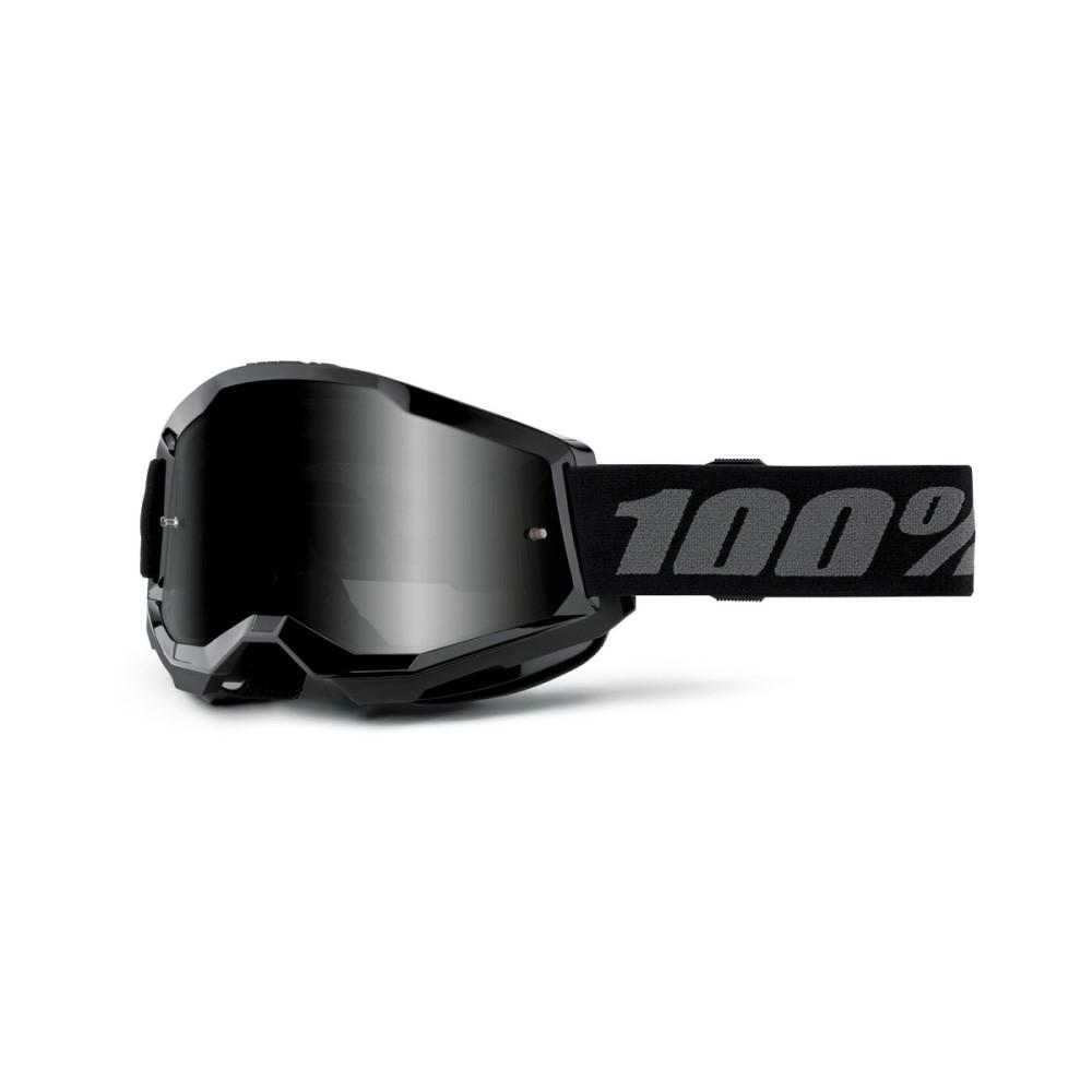 100% Strata2 SAND Goggle Black - Smoke Lens