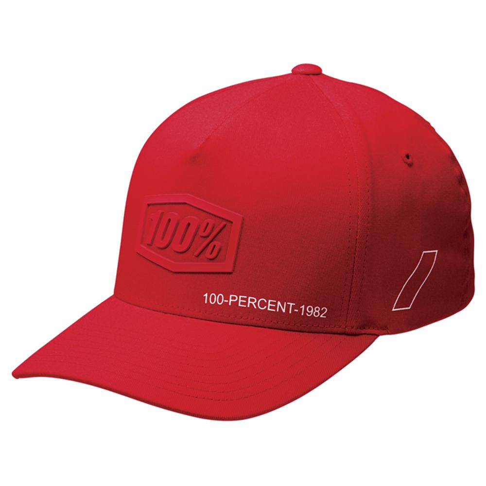 100% Shadow X-Fit Red Snapback Hat