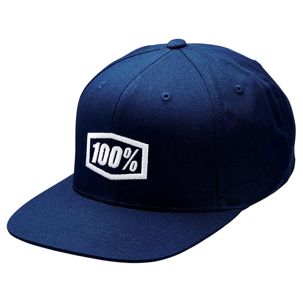 100% Icon Snapback Cap Aj Fit Navy - Os