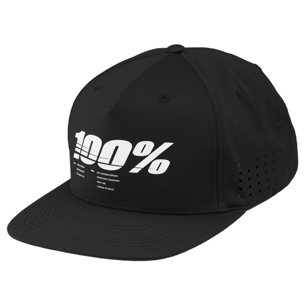 100% Drive Black Snapback Hat