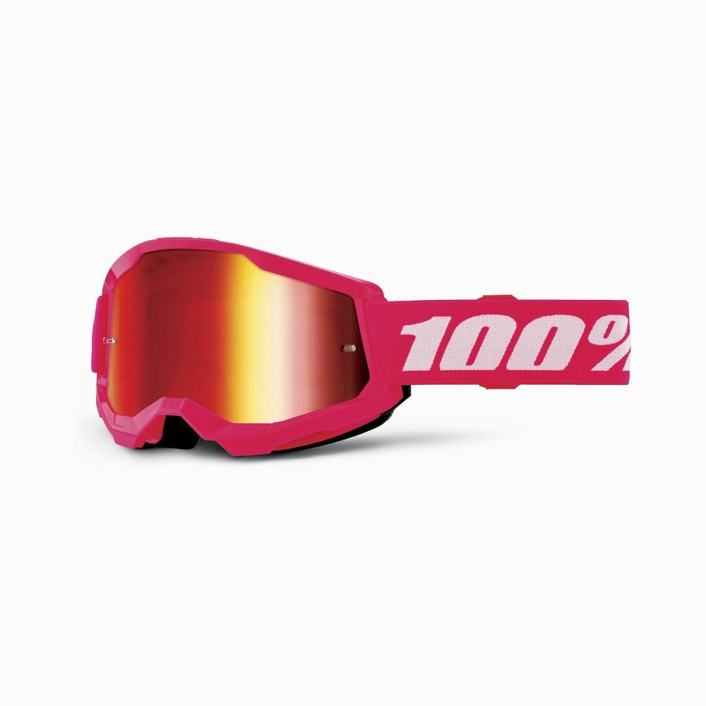 100% Strata2 JUNIOR Goggle Pink - Mirror Red Lens