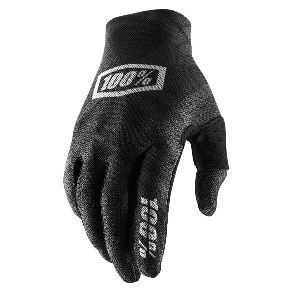 100% Celium 2 Black/Silver Gloves