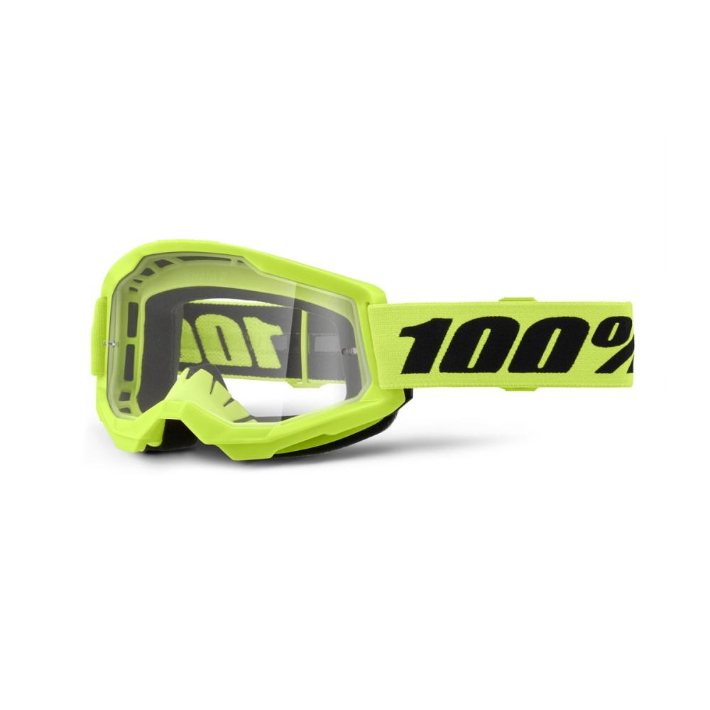 100% Strata2 JUNIOR Goggle Neon Yel-Cl Lens