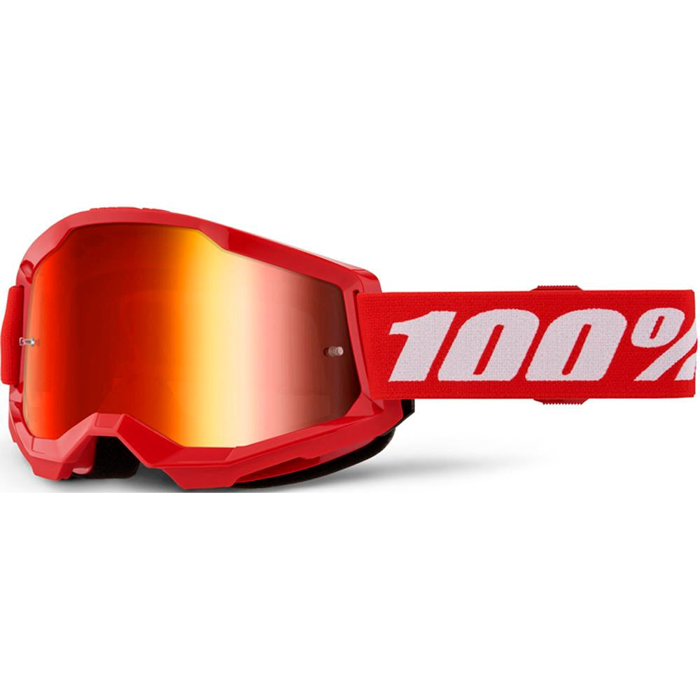 100% Strata2 Goggle Red - Mirror Red Lens