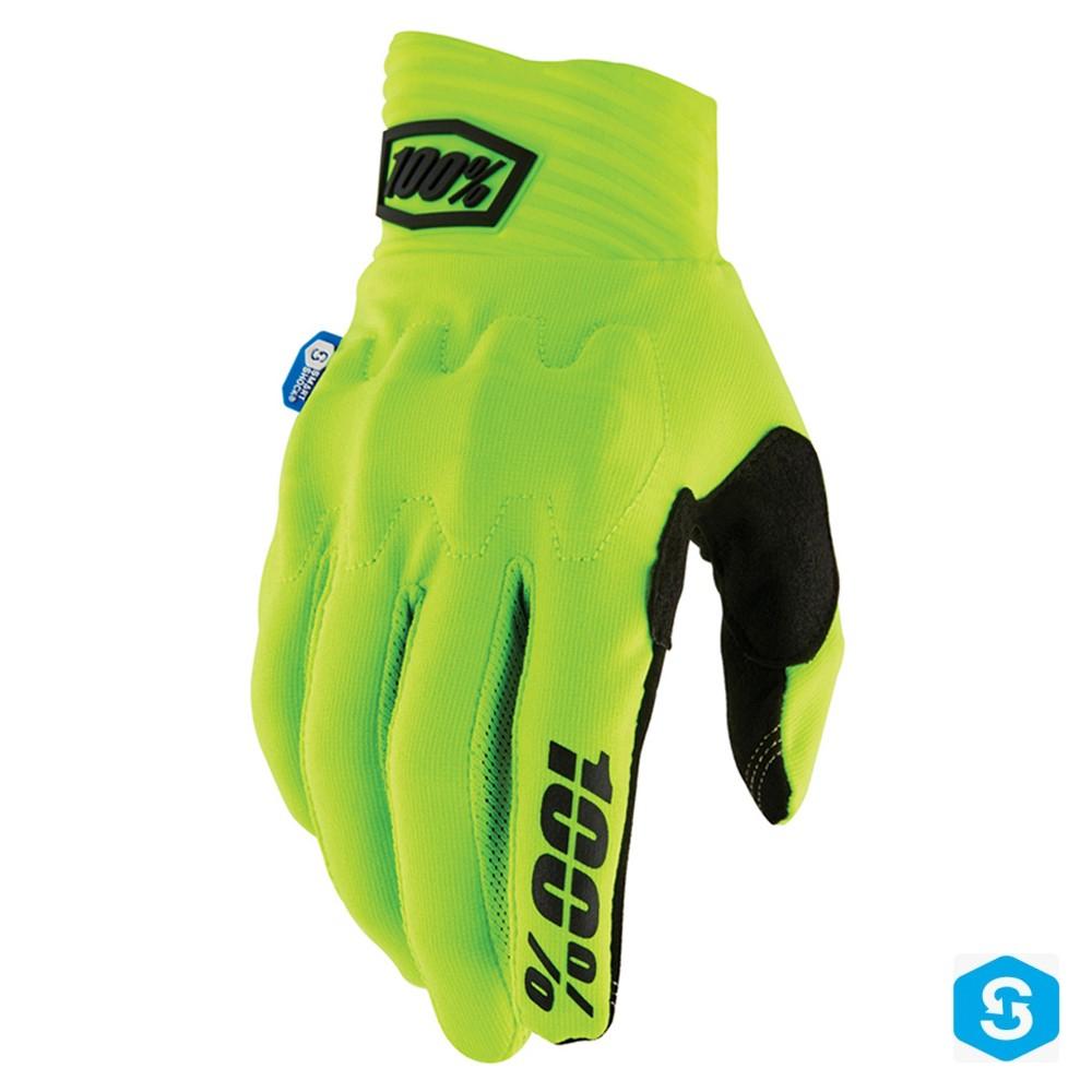 100% Congnito Smart Shock Fluo Yellow/Black Gloves