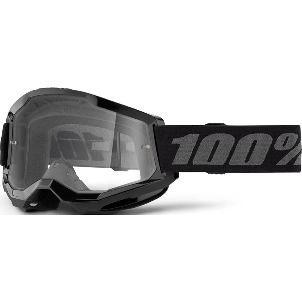 100% Strata2 Goggle Black - Clear Lens