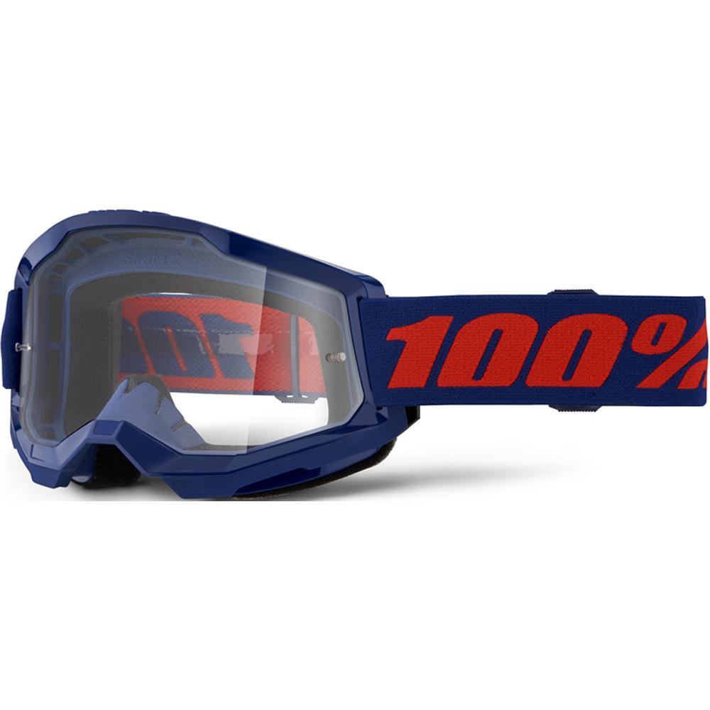 100% Strata2 Goggle Navy - Clear Lens